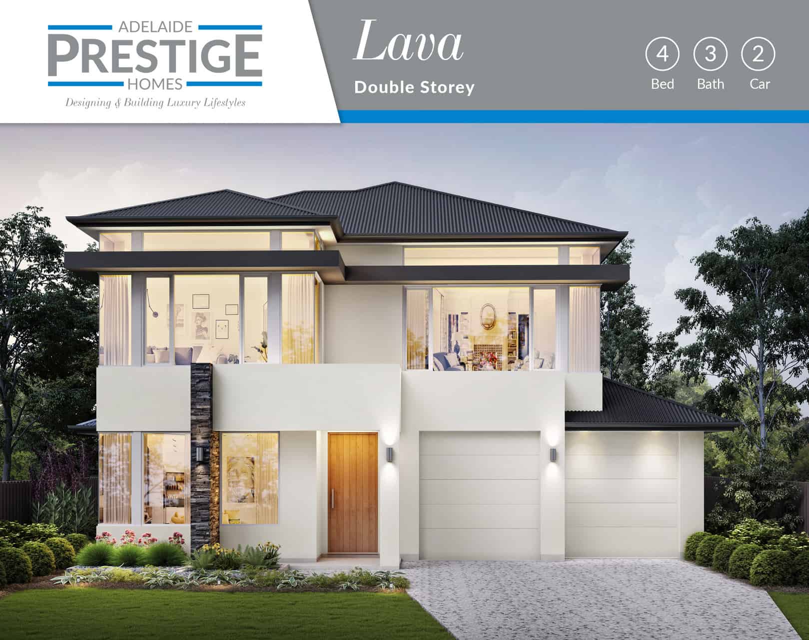 APH Home Design ElevationLava Adelaide Prestige Homes